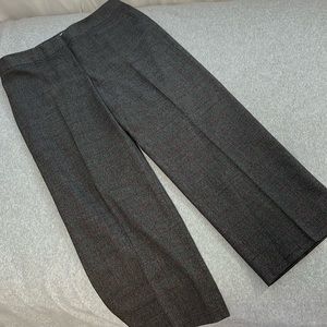 Chicos Trousers Pants Large Office Career Black Gray Plaid